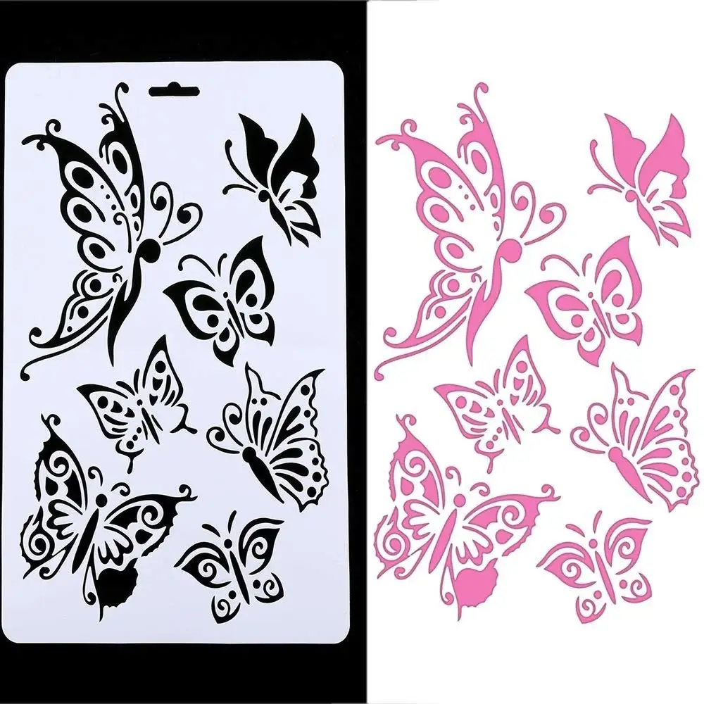 Drawing & Lettering Aids Home Butterfly Gothic Stencil Template for