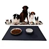 Manufacture Custom XL Silicone waterproof Pet Food Mats Tray Non Slip Pet Dog Cat Bowl Mats Placemat Dog Pet Cat Feeding Mat