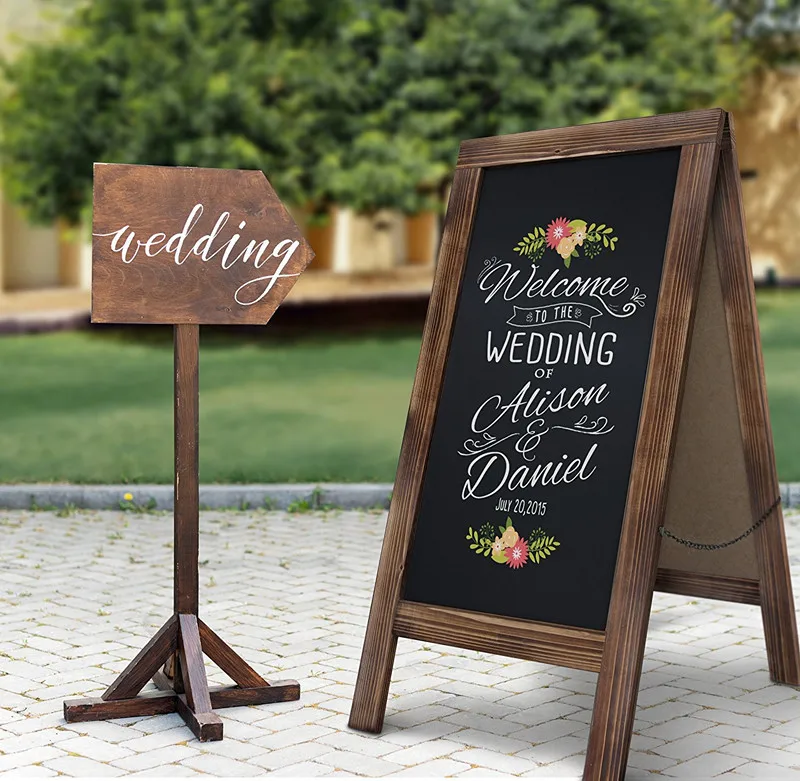 Rustic Magnetic A-frame Double Sides Chalkboard Sign/sidewalk