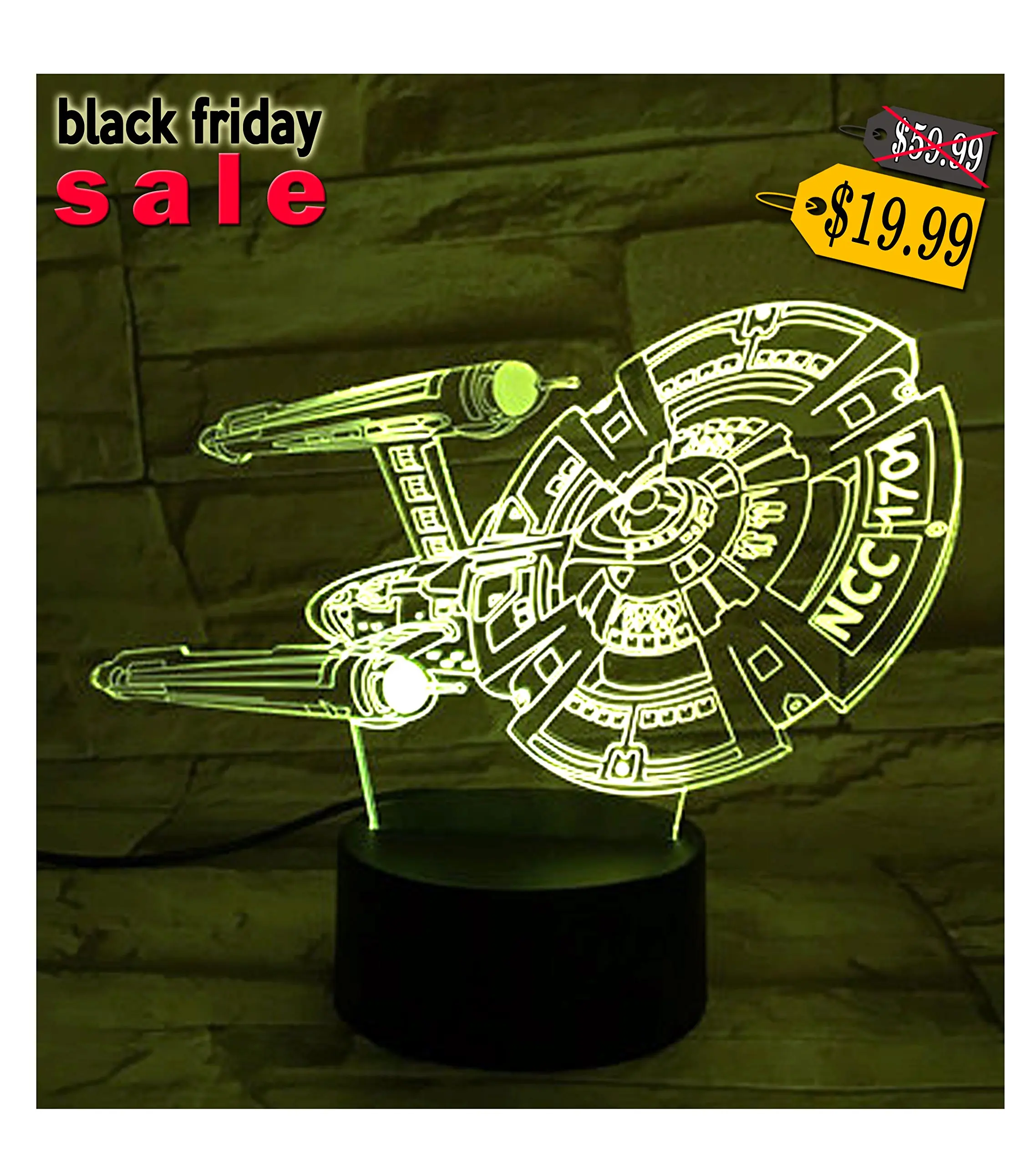 Buy Kings Bridal Star Trek Lamp 3d Optical Illusion Desk Lamp 7