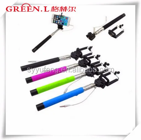 Extendable camera monopod,no bluetooth wireless remote shutter, selfie monopod