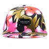 Special full printed flower women snapback caps with metal label