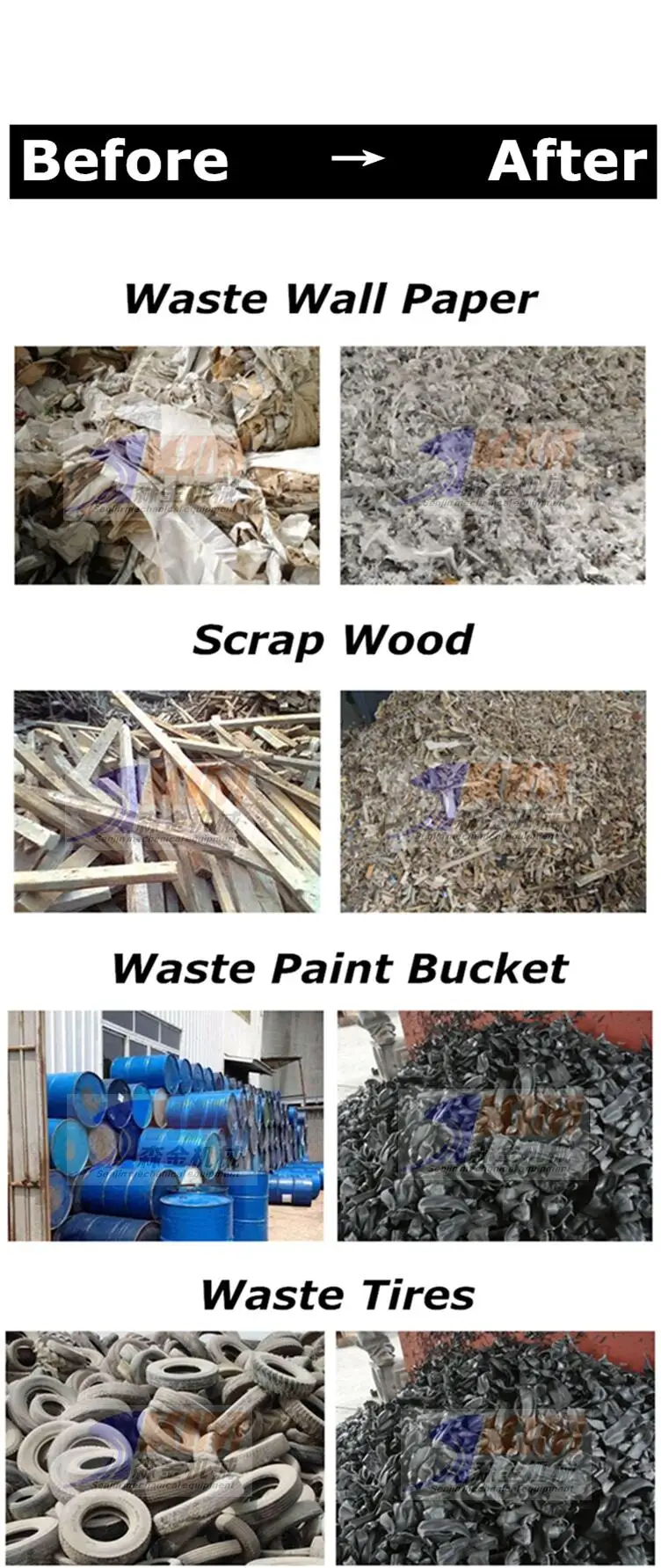 Steel Shredder Machine Scrap Metal /Shredder Machine Plastic /Car Shredder Machine
