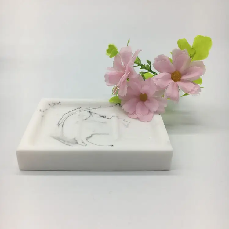 White Marble Resin Soap Dish