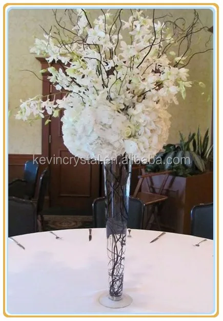 Pure Glass Cone Flower Vase Flower Vase Wedding Centerpiece Table