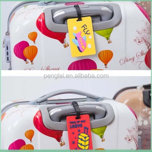 2019 Custom 3d Soft Silicone Luggage Tag/ Rubber Bag Tag/ Pvc Luggage