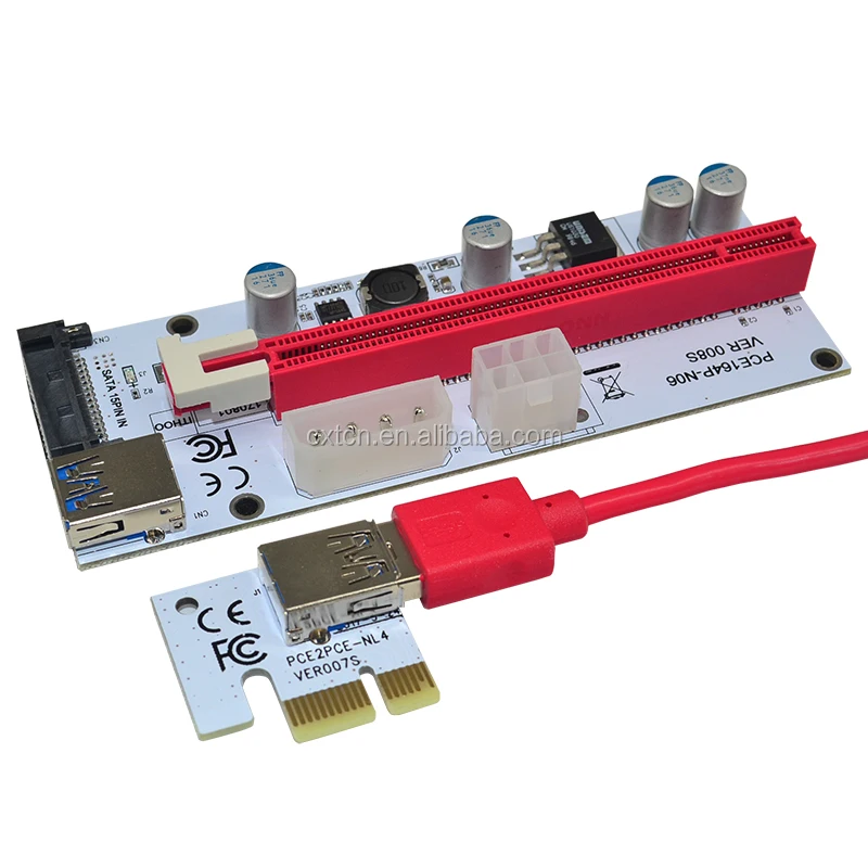 008s Pcie Riser 3 In 1 Pci E Riser Card 1x To 16x To Usb 3 0 Risers Ver008 Adapter Buy Pcie Riser Pcie Riser 008s 008s Pcie Riser Product On Alibaba Com
