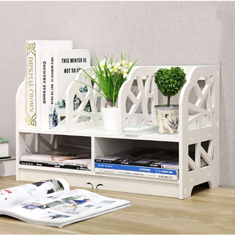 LQQGXL Storage and organization Desk shelves shelves simple student shelves shelves bookcases dorm desks (Color : 2, Size : 80cm)