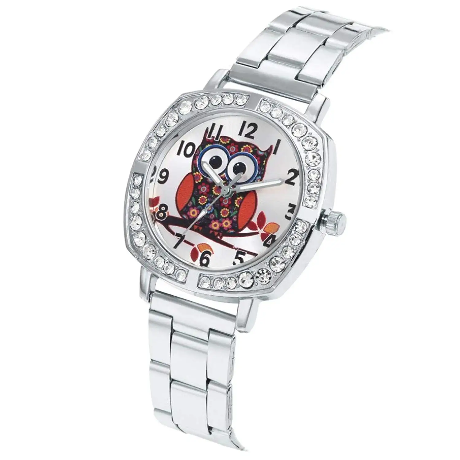Womens Cute Owl Pattern Analog Quartz Wrist Watch