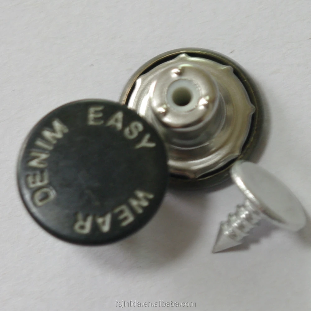 denim metal buttons