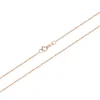 New Fashion Pure 18K Solid Rose Gold Yellow Gold White Gold O Shape Women Necklaces For Engagement Pendant Length 18"