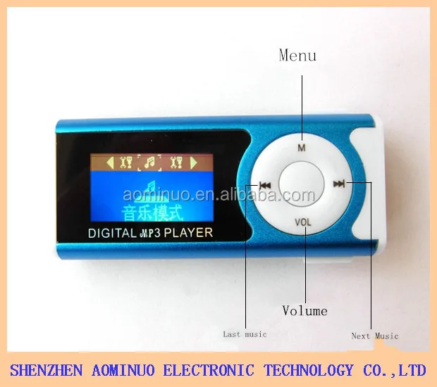 Lettore Musicale Auricolare Lodenlli Lettore Musicale MP3 Portatile con Schermo LCD da 1,1Mini Clip Slot per Scheda TF Lettori MP3 USB