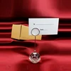Diamond ball shape crystal memo paper clip holder with laser engraved logo for promotion