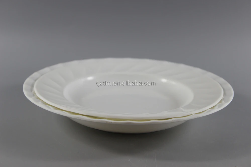 Wavy Edge Design Melamine Soup Plate Sets