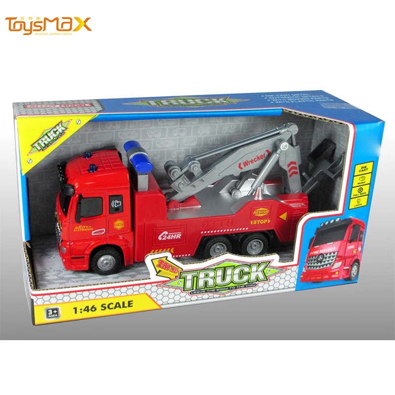 2019 New 1:46 Scale Popular Pull Back Metal Rescue Truck Toys Battery Operated Diecast Model Toy