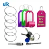 Stainless Steel Wire Keychain Cable Key Ring Twist Barrel