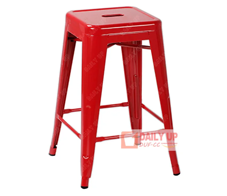 Stackable Iron Cafe Chair Vintage Furniture for Restaurants Outdoor Bar-Stools-Wholesale