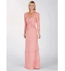 Spectacular Chiffon A-line Sweetheart Neckline Inverted Basque Waist Full Length Layered Mother of the Bride Dress With Jacket
