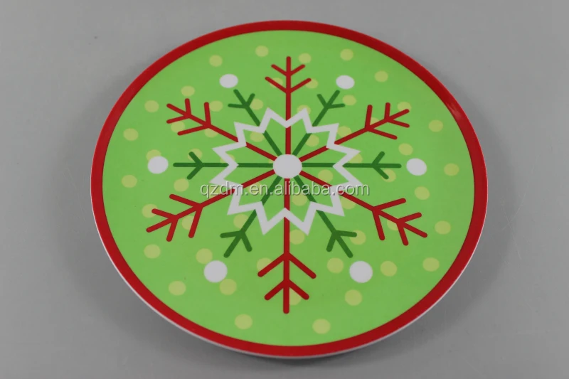Christmas snowflake Melamine dinner plate