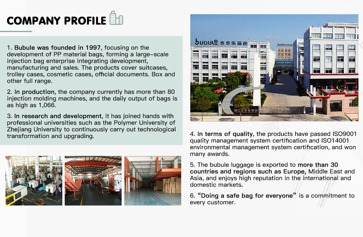 Zhejiang Bubule Bags&Cases Co., Ltd. PP Trolley Case, PP Suitcase