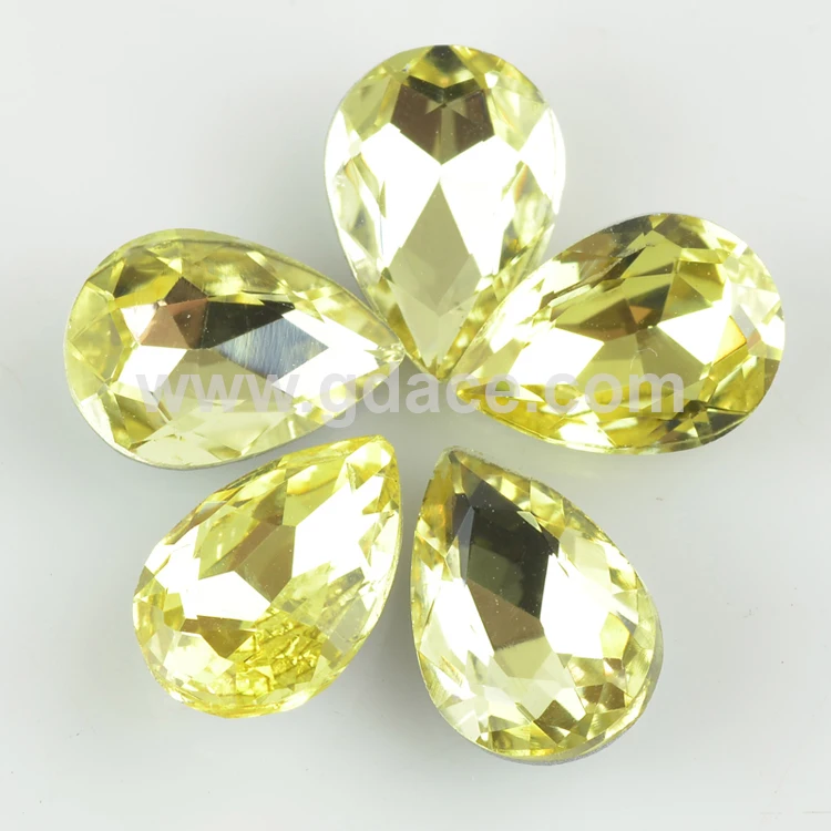 Best quality and price Crystal fancy stone, crystal beads, point back siver foiled back glass stone for clothing