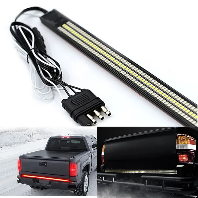 4WDKING Truck Tailgate Light Bar, 60 Triple Row LED Strip With