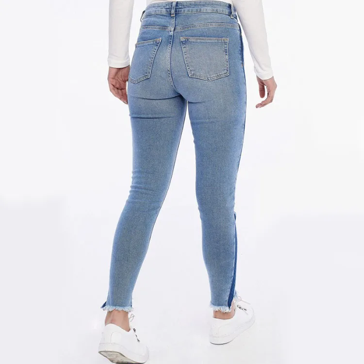 Fashion Private Label High Waist Denim Pencil Skinny Women Jeans - Buy ...