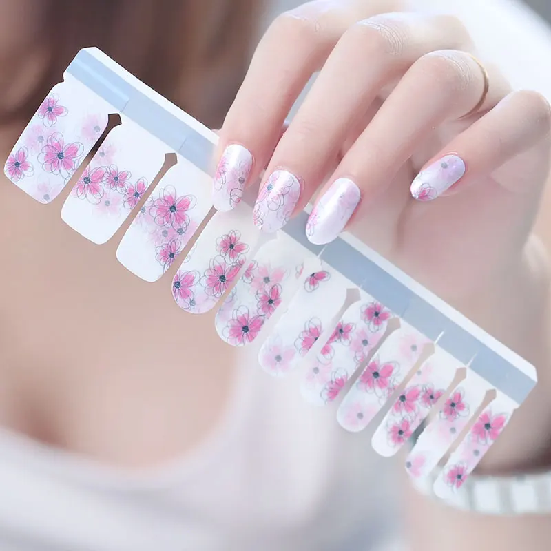 Pegatinas de esmalte de uñas de gel de larga duración / envolturas de uñas Huizi