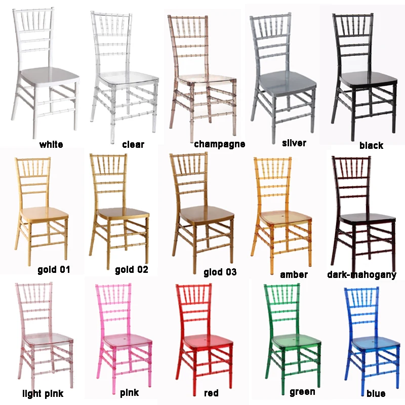 China Wholesale Dark Mahogany Brown Resin Chiavari Chair For Wedding