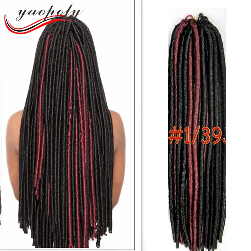 Soft sintético encaracolado trançando extensões de cabelo para mulheres  negras, Faux Locs, Dreadlocks, Red Locs, novo - AliExpress