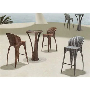 Synthetic Rattan Barstools Set Outdoor Buy Barstools Rattan