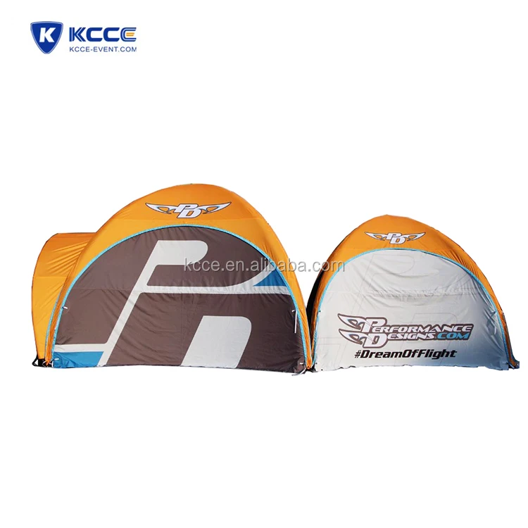Customized inflatable spider tent for car promotion, pop up air tight tent with side wall and awning