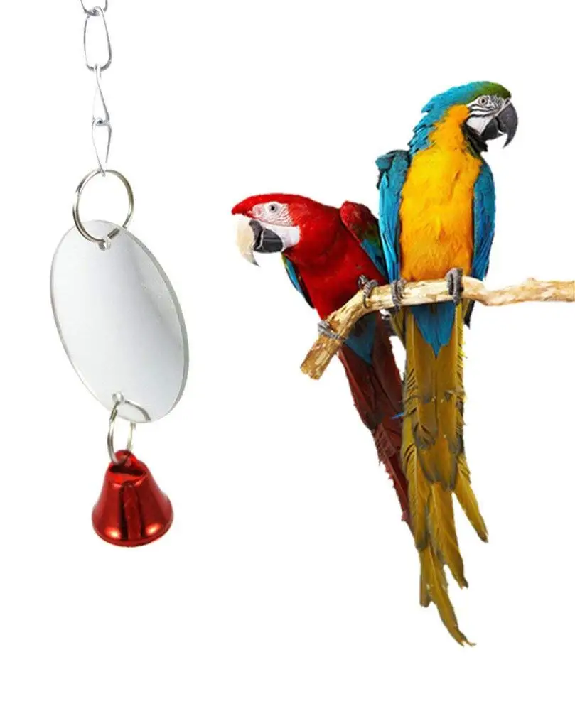 Buy Be Good Bird Mirror Parrot Mirror Toy with Perch Fancy Birdcage