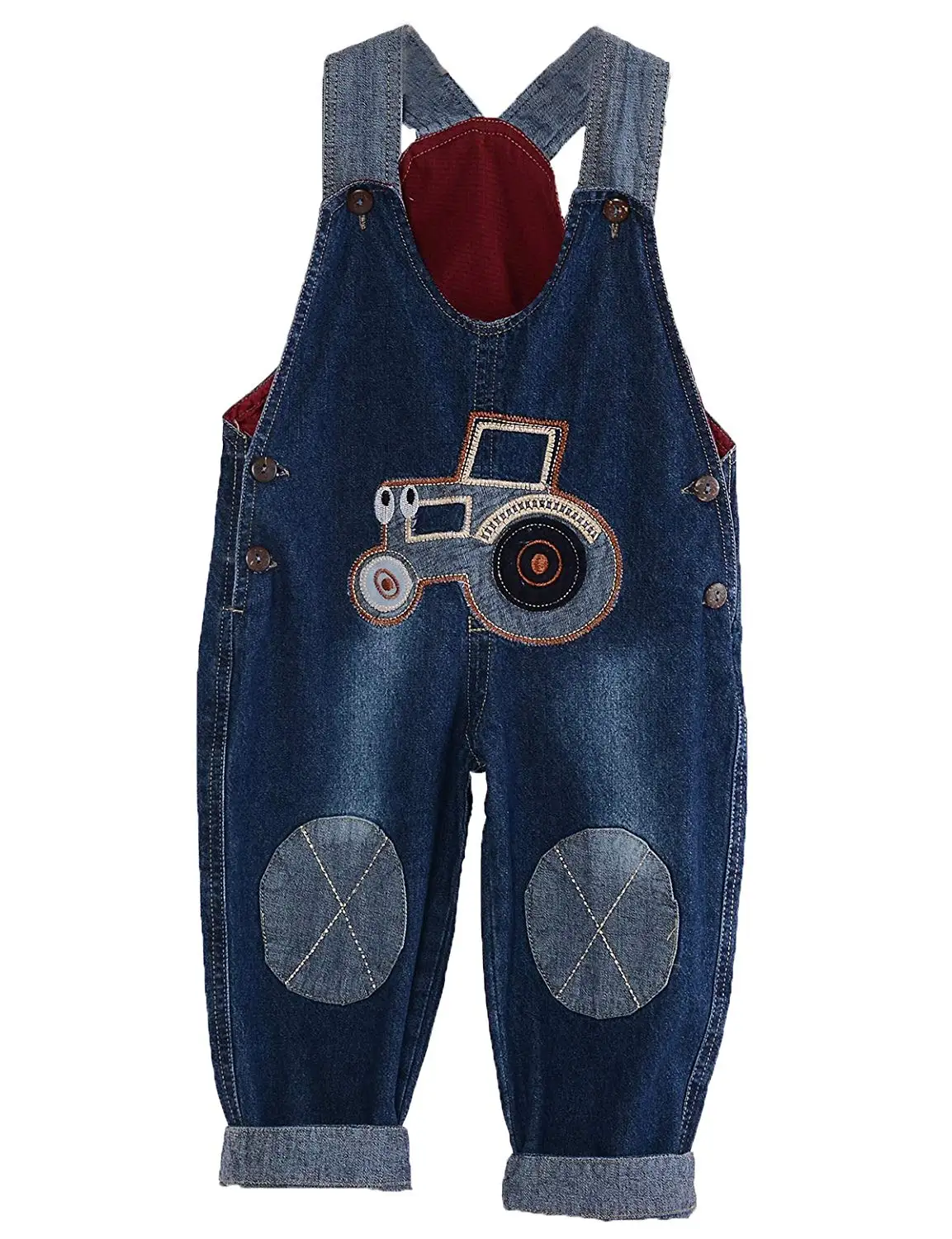 Штаны на лямках детские джинсовые