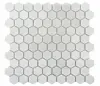 White hexagonal mosaic