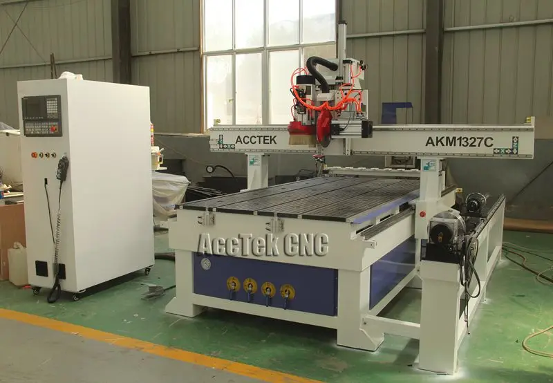 1327 model atc carousel tool change woodworking machine 4 axis cnc router engraver with rotary  with saw cutting