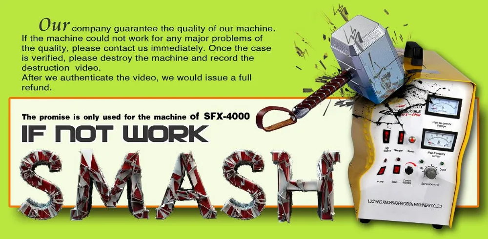 8. warranty of portable edm broken tap remover