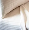 luxury 100 cotton Queen size satin Stripe Flat bed sheet