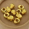JFA1058 Good quality Big hole gold alloy cool skull beads