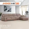 living room furniture extra long high density sponge soft leather sofa comfortable home couch