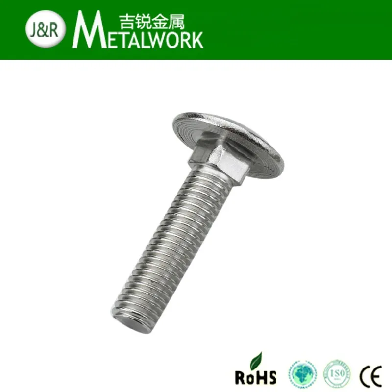 Long Neck Carriage Bolt M14 M10 M16m20 A2-70 17mm Ss316 Ansi/asme B18.5 ...