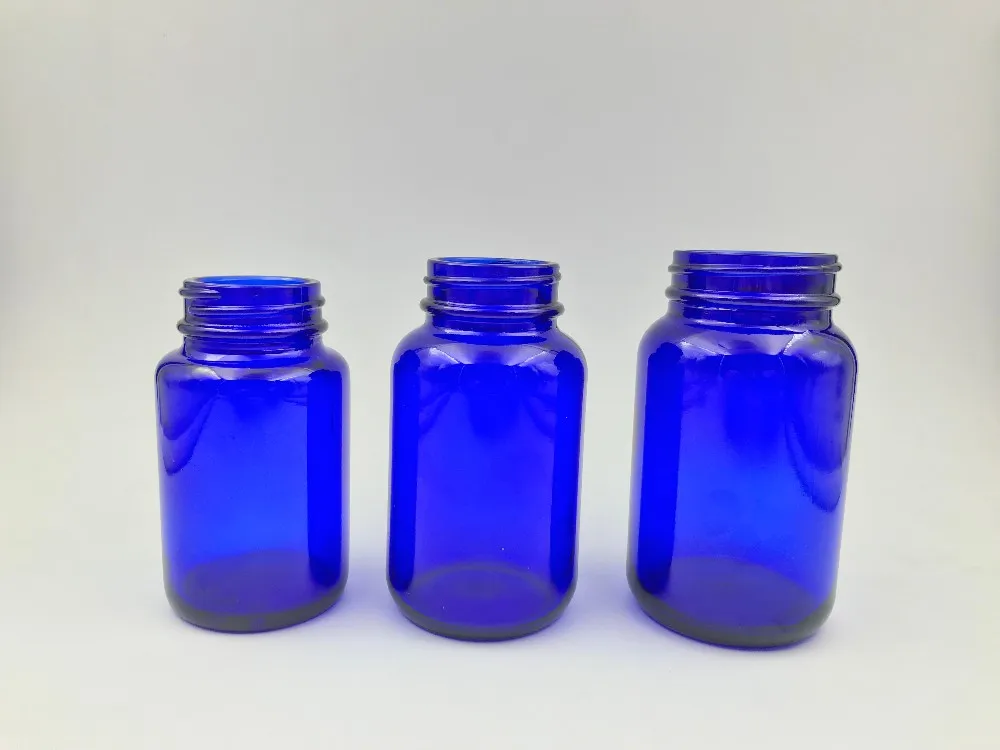 250ml Cobalt Blue Glass Packer Wide Mouth Bottle Capsule Pill Tablet Bottle Buy Cobalt Blue 2637