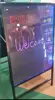 Hidden running message P5 LED advertising screen with LED writing signage board for coffee shops
