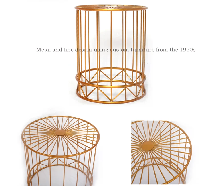 OEM rose gold side  modern coffee table for living room tea table