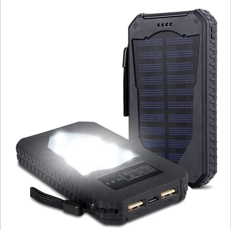 2019 ready to ship Polymer Solar Camping Light Mobile Power 20000 mAh Mobile Power Bank Multifunction Mobile Charging