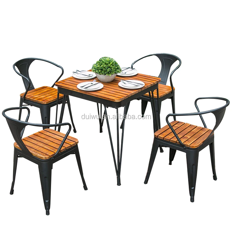 Foshan Factory 4 Seater Outdoor Pine Coffee Table And Chair Set Buy 4