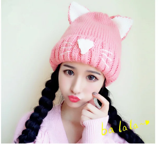 knitted hats with ears