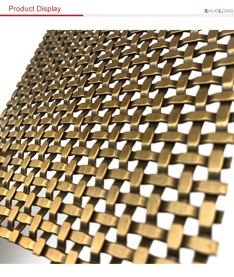 Malla De Alambre De Acero Inoxidable Chapado En Bronce Antiguo Para