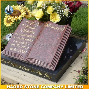 Indian Red Granite Book Shape Headstone - Buy Book Shape Headstone,Book ...