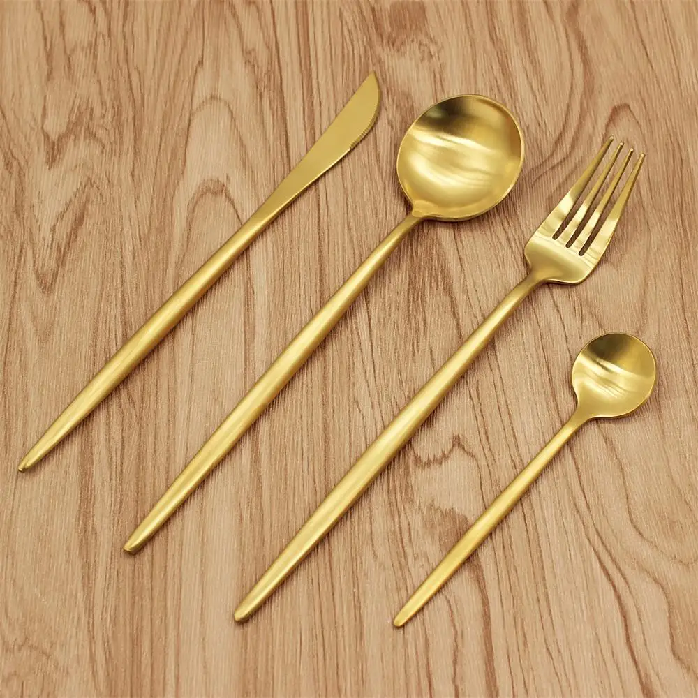 Elegant Wedding Gold Cutlery Set,Nice 18/10 Restaurant Gold Stainless